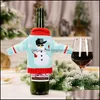 Kerstdecoraties Decoratie gebreide kleding wijnfles er tassen tabel vakantie decor wijnen tas kerst cadeau pab11479 drop levering ot7ys