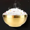 Bowls Stainless Steel Golden Sanding Bowl Korean Double-layer Kimchi Cold Noodle Salad Kitchen Sauce Dish Plate