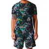 Trass de pista masculino verão baihua 3d impressão curta short short terno de moda camiseta de moda respirável camisa de beisebol esportivo ao ar livre