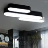 Plafondlampen LED LICHT Simple Engineering Modern Office Zwart -wit rechthoekige woonkamer Persoonlijkheid