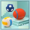 Hundespielzeug Kauen Rugby Kleines Haustierspielzeug Volleyball Fußball Hunde Baumwollfüllung Latex Press Sound Ball Haustiere Quietschen Wll933 Drop Deliver DHA0B