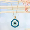 Collares colgantes joyas de moda irregar geométrico maleste de ojo collar blueeye gloker drop entrega colgantes dh2xv