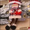 Decora￧￵es de Natal Squoge Bolsa de Presente de L￣ de L￣ Tree Ornamento Dolls Dolls Santa Candy Gifts Sacos em casa Party WY1410 Drop Delivery G DHV8W