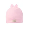 Chapeaux bébé doux coton pneu chapeau né infantile couleur unie chaud mignon dessin animé oreilles bonnet pour tout-petit garçons filles