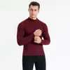 Heren T-shirts Winter T-shirt voor mannen Lange mouw T-shirts Thermisch ondergoed Solid kleur met dunne fleece 230130