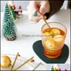 クリスマスデコレーションステンレススプーン新年2021クリスマスパーティーテーブルオーナメントホームギフト用コーヒーPAF12093ドロップデリバリーガーデンFe Otjuv