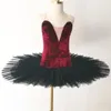 Stage Wear Ballet spódnica tutu winne aksamitne topy dla dzieci dorosłych tańca Kostiumsfemale Dism Gaza Swan Lake Dress