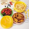 Dijksets sets kleuterschool cartoon multi-layer plastic hamburger bento lunchbox met lepel vork kinderen sandwich snoep opbergdozen