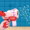 Novelty Games Bubble Machine Automatic Bubble Blower Gun Fidget Toys Indoor Outdoor Soap Water Toy Gift for Children Outdoor Toys 230130