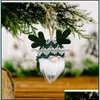 Kerstdecoraties 5 stks/Lot Tree Hangende Gnomes Ornamenten Zweeds handgemaakte Handgemaakte pluche Santa Home Decor Holiday PAB12035 Drop levering OT8EG