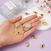 Pendant Necklaces Kissitty 10Pcs Golden Natural & Synthetic Stone Pendants Teardrop Charms For Necklace Bracelet Earrings DIY Jewelry