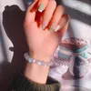Strand Natural Blue Moonstone Bracelet DIY Gift