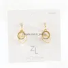 Stud Fashion Jewelry S925 Sier Post -oorbellen Natural Shell Geometry Circle Sets Diamond Drop levering DHL12