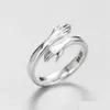 Band Rings Fashion Jewelry Romantic Love Embrace Ring Ajustable Hug Drop Delivery Dhsmv