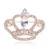 Brosches Fashion Crystal Crown For Women Men Alloy Rhinestones Suit Shirt Collar Pins LXUXLRY BROOCH JEYCHITY Accessories