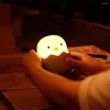 Night Lights Silicone LED Desk Lamp Cartoon Cute Animal USB Recharge Home Decor Kids Gift