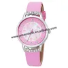 Relojes de pulsera Susenstone moda mujer flores estampado cuero reloj de pulsera lujo Casual mujer cuarzo señoras relojes 8539