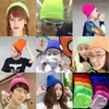 Berets Custom Winter Soft Curled Knitted Hat DIY Logo Embroidered Knit Beanie Cap Unisex Men Women Skullcap Sports Ski Gorras