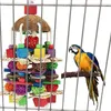 Other Bird Supplies Large Parrot Chewing ToyNatural Wooden Blocks Rattan Ball Tearing Cage Bite For African Grey Macaws Cockatoos 230130