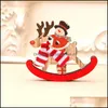 Julekorationer Ny tr￤ gungh￤st Christmaes Snowman Santa Gift Ornaments Party Supplies Festliga g￥vor Pad11271 Drop de OTRQ4