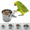 Autres fournitures pour oiseaux boîte d'alimentation en acier inoxydable perroquet tasses bols nourriture eau conteneur accessoires d'alimentation