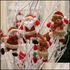 Décorations de Noël poupée accroche des ornements diy cadeau de Noël cadeau Santa Claus Snowman Tree PollS Polls pour la maison Noel Natal Wll547 Drop Dhyn5