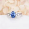 Wedding Rings Stijlvol 925 Silver-ingelegde Sapphire Platinum Ringwedding Toby22