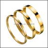 Linkketen 6 kleuren cool goud sier roestvrijstalen link armbanden armbanden voor mannen vrouwen armband brede 4 mm/6 mm/8 mm druppel levering jood Dhs2c