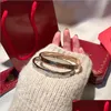 Bangle Luxury Love Bracelets Kobiety śrubą GFB 18K Gold Classic Bransoleta Oryginalna torba na kartę pudełkową Unikalne numery kodowe Brak Drop de dhh3e