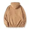 Heren Hoodies Winter 2023 Fashion Gray Hooded Sweat Hoodie Fleece Solid Color Keep Warm Wind Breaker Sweatshirt voor mannen