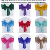 Chair Covers Tie Free Wedding Back Flowers Bowknot For Banquet Decoration