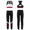 Stage Wear Kids Children&#39;s Sports Outfits Yoga Tracksuits Gymnastics Dancewear Sets Fitness Running Suit Girls Sport Bra Top