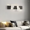 Wandlamp Moderne minimalistische zwarte witte vierkante lampen voor slaapkamer Bedkamer Woonkamer Trap Galwegen Verlichtingsarmaturen Metaal SCONCES