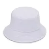 Cappello da pescatore tinta unita per bambini cappello estivo da spiaggia per adulti cappello da pescatore normale unisex bianco df012