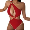 Women's Swimwear Bikini Set Swimsuit Beach Bathing Suits Summer Jumpsuit Filled Ladies Padded No Steel Support SiameseWomen's