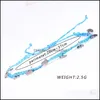 Fußkettchen Colorf Rope Braid VSCO Mädchen Kupfer baumeln Fuß Fußkettchen Armband Freundschaft für Frauen Boho Strand Schmuck 3569 Q2 Drop Lieferung Dhybh