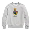 Cartoon masculino Urso Capuz do moletom Designer de moletom Polos de suéter masculino Pullover impresso Urso algodão de mangas compridas Novo contraste casual algodão grande moda S-2xl