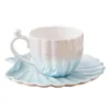 Set di tazze di delicata tazza da tè, piattino da caffè, tazza in ceramica per la casa