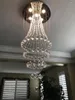 シャンデリアモダンK9クリスタルレインドロップシャンデリア照明フラッシュマウントダイニングルーム用のLED照明器具