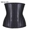 Women's Shapers Mukatu Lateks Trener Trener Corset Belly Slim Pas Body Modelowanie paska 25 stalowa talia Cincher Gaine Amincissante 230131