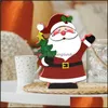 Kerstdecoraties WOUTEN Kerstmis sneeuwletter Tafel ornamenten Merry Party Decor Home Gifts Desktop Old Man Snowman Print PAF12023 Dr Otif2