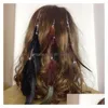 Clipes de cabelo Barrettes retro Decoração de penas Barrette Cardado Índia Hairpin BB CLIP PIN ORNAMENTOS DE DROW JOENS HAITJEWE DHQXD