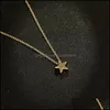 Anhänger Halsketten Dainty Star Charm Choker Halskette Verkauf Schmuck Dünne Kette C3 Drop Lieferung Anhänger Dhzhd