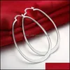 Hoop Huggie Womens Sterling Sier Plated Flat U örhängen Hie Gsse001 Fashion 925 Plate Earring Gift 2196 Q2 Drop Delivery Jewelry Dhieo