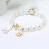 Bracelet coréen marguerite fleurs Bracelet bohème coloré cristal perlé à la main élastique corde femmes mode bijoux Pulceras