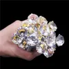 Ballpoint Puns 20 PCS Luxury Crystal Pen Big Diamond Metal Propotion Студенческие канцелярские товары офис написание 230130