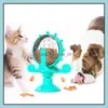 Jouets pour chiens à mâcher moulins à vent fuite chat nourriture balle jouet chats plateau tournant seau mettre en œuvre moulin à vent produits pour animaux de compagnie Wy1319 livraison directe maison G Dhpi8