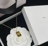 Marchio di moda Collana con ciondolo a forma di cuore per donna Collana da donna Regalo per amante Fidanzamento Anniversario Gioielli Catena d'oro Bijoux con scatola