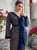 Sukienki plus wielkości toleen wielkość maxi duża wiosenna kobiety o dużym luksusowym eleganckim eleganckim wieczornym imprezie muzułmańskie ubranie 230130