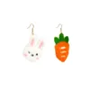 Hoop Earrings Women Funny Cartoon Carrot Ear Hook Sweet Fashion Teardrop Stud For